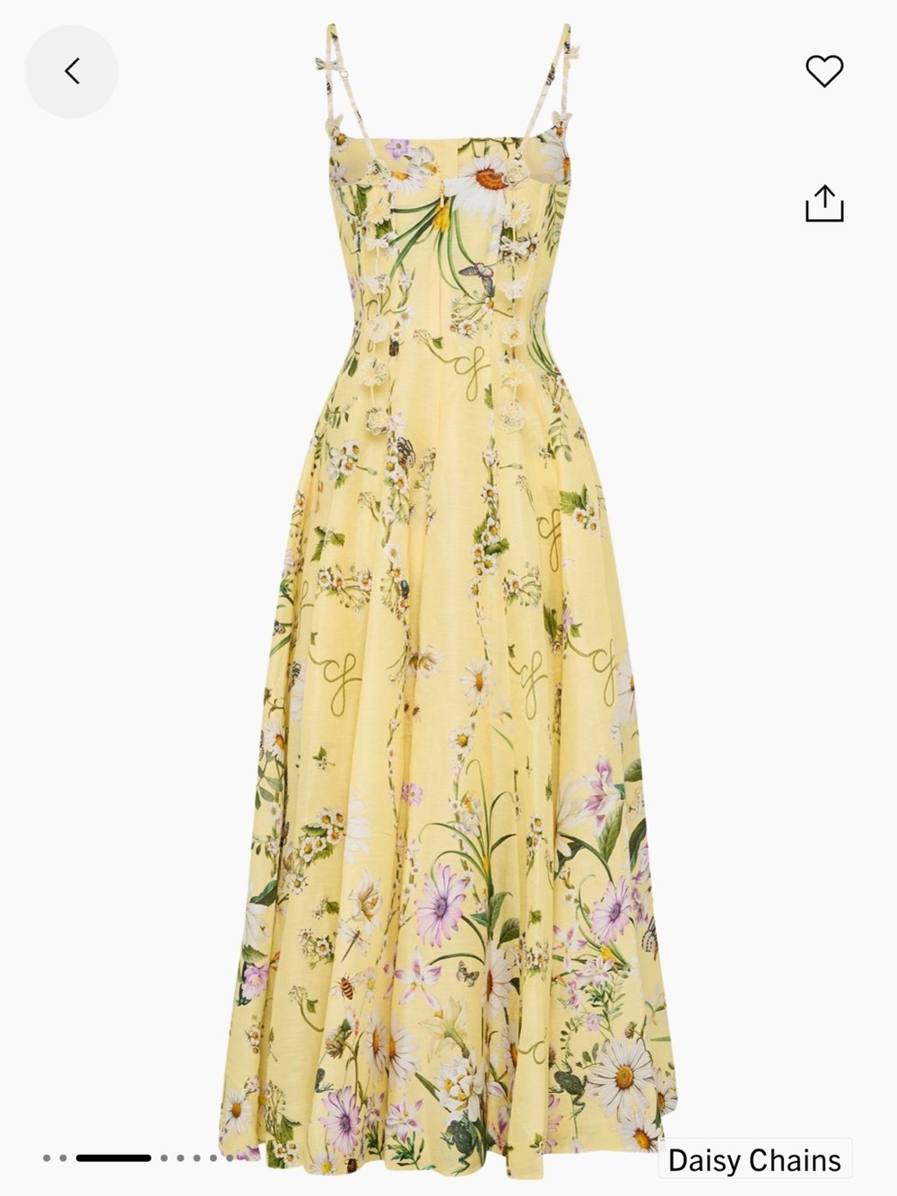 Camilla Daisy Chains Linen-Silk Dress - Picture 2 of 7